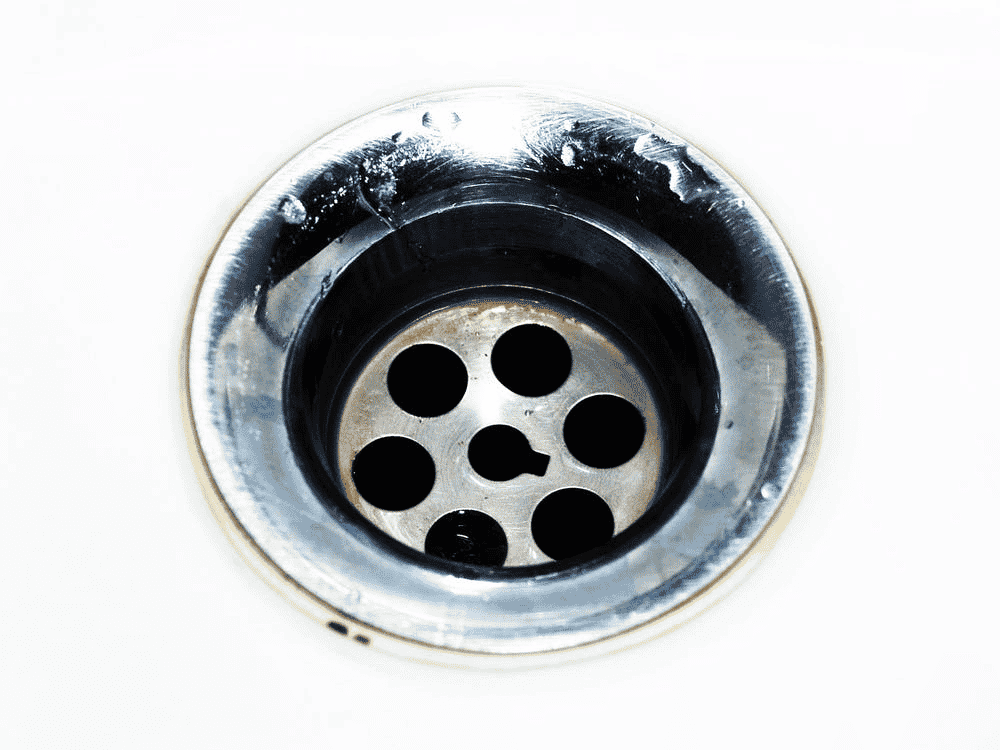 A cleaned drain of a sink